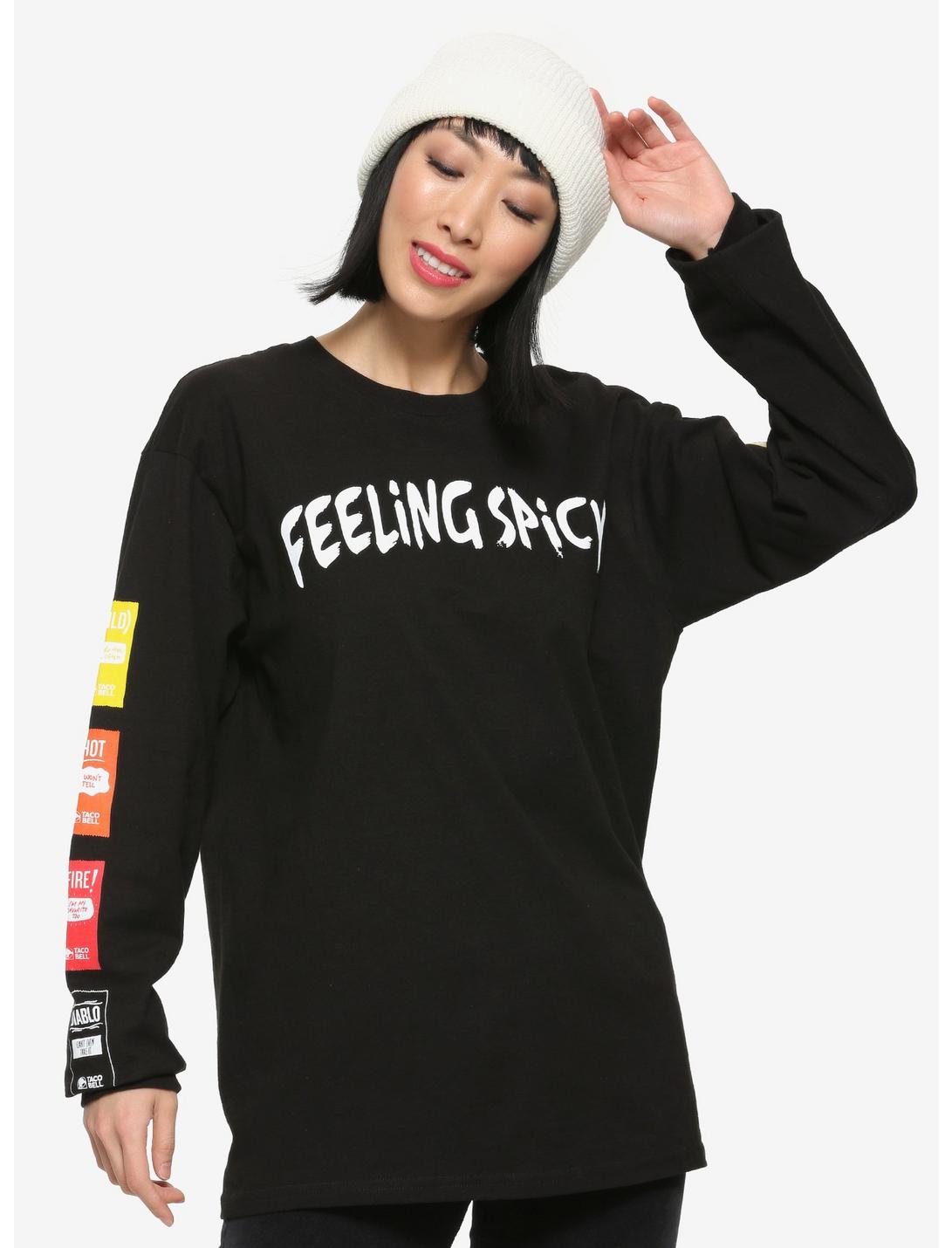 Taco Bell Feeling Spicy Women's Long Sleeve T-Shirt - BoxLunch Exclusive, BLACK, hi-res