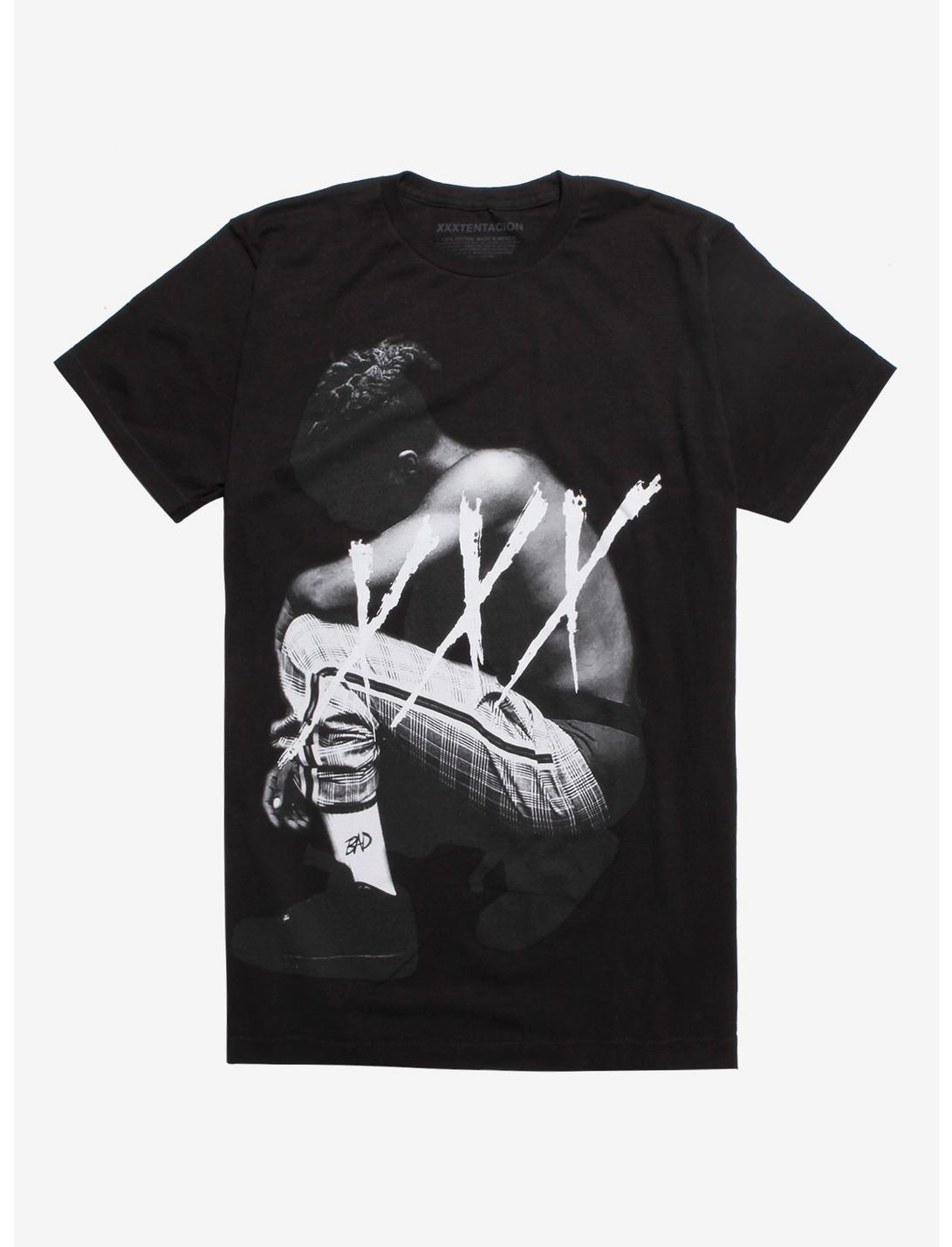 XXXTentacion Kneeling Photo T-Shirt, BLACK, hi-res