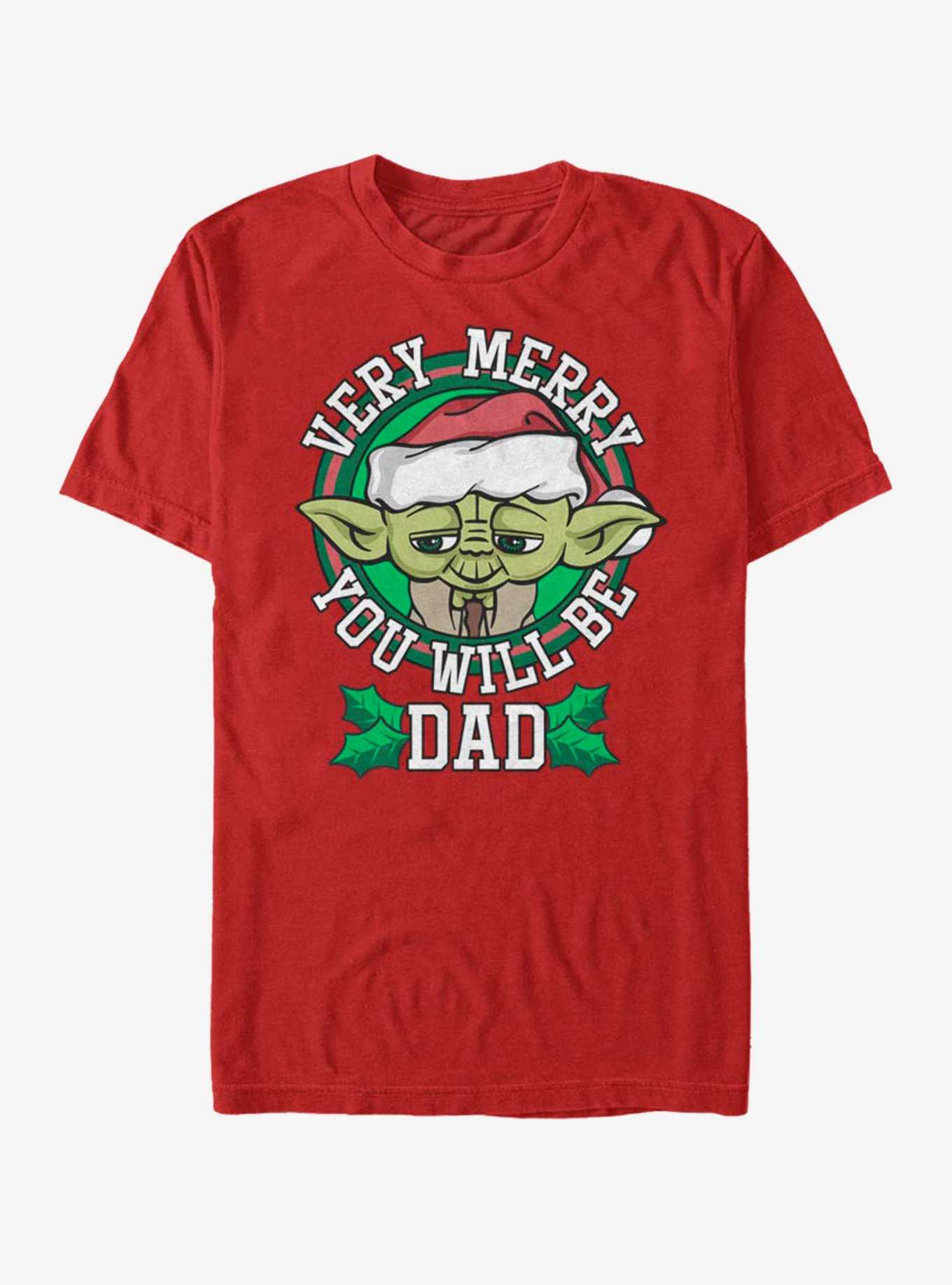 Star Wars Merry Yoda Dad T-Shirt, , hi-res