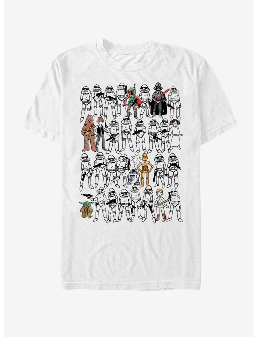 Star Wars Sketches T-Shirt, WHITE, hi-res