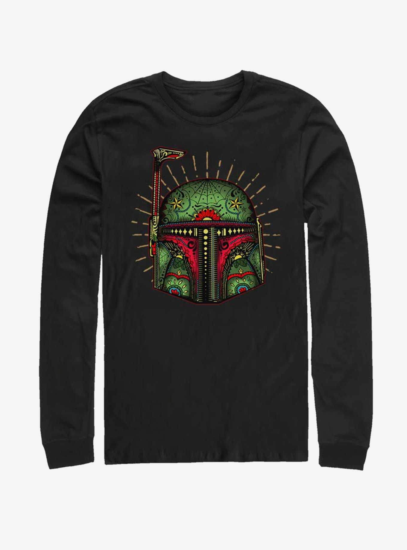 Star Wars Boba Sugar Skull Long-Sleeve T-Shirt, , hi-res