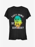Star Wars Chewie Birthday Fifty Girls T-Shirt, BLACK, hi-res