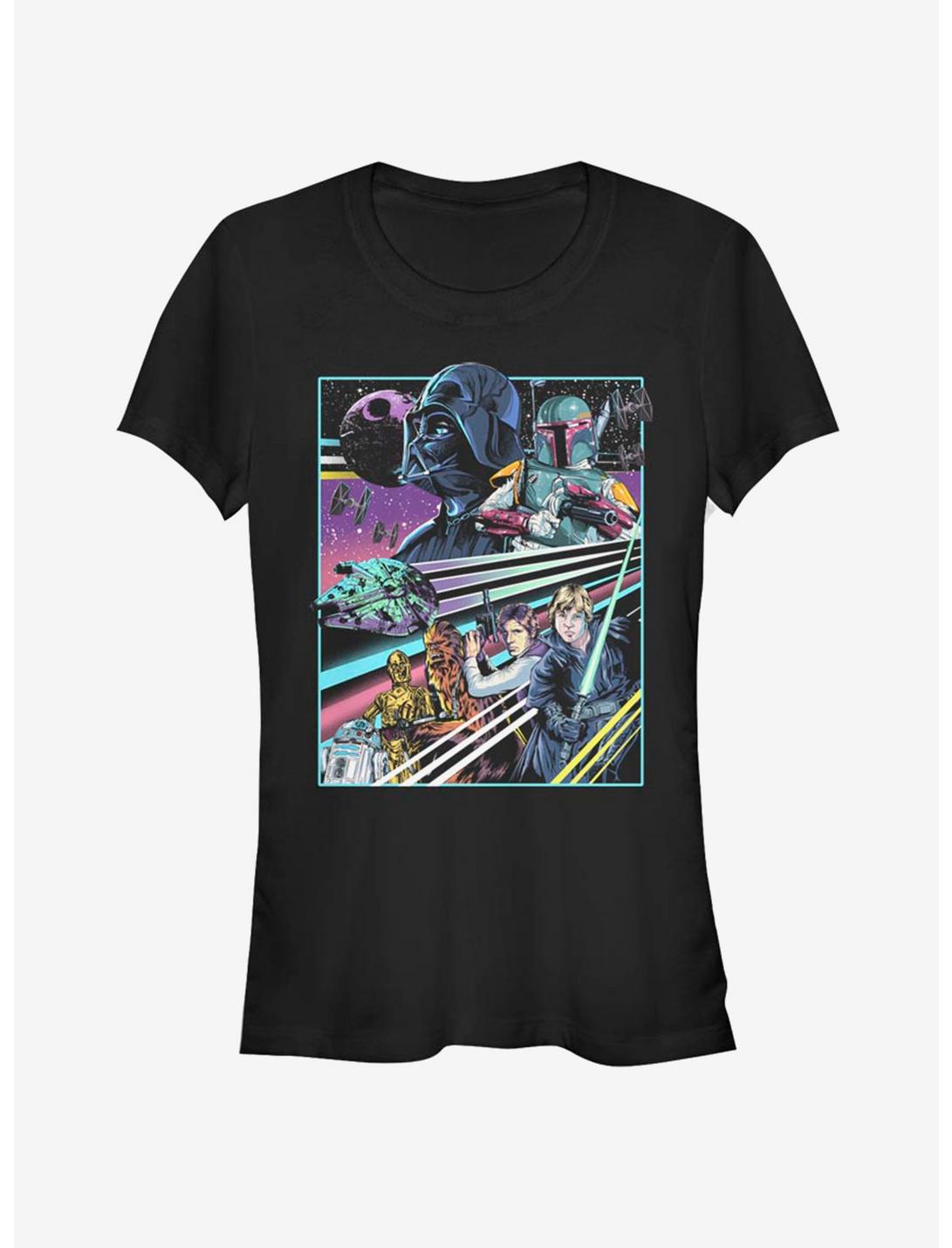 Star Wars Rebellion Poster Girls T-Shirt, BLACK, hi-res