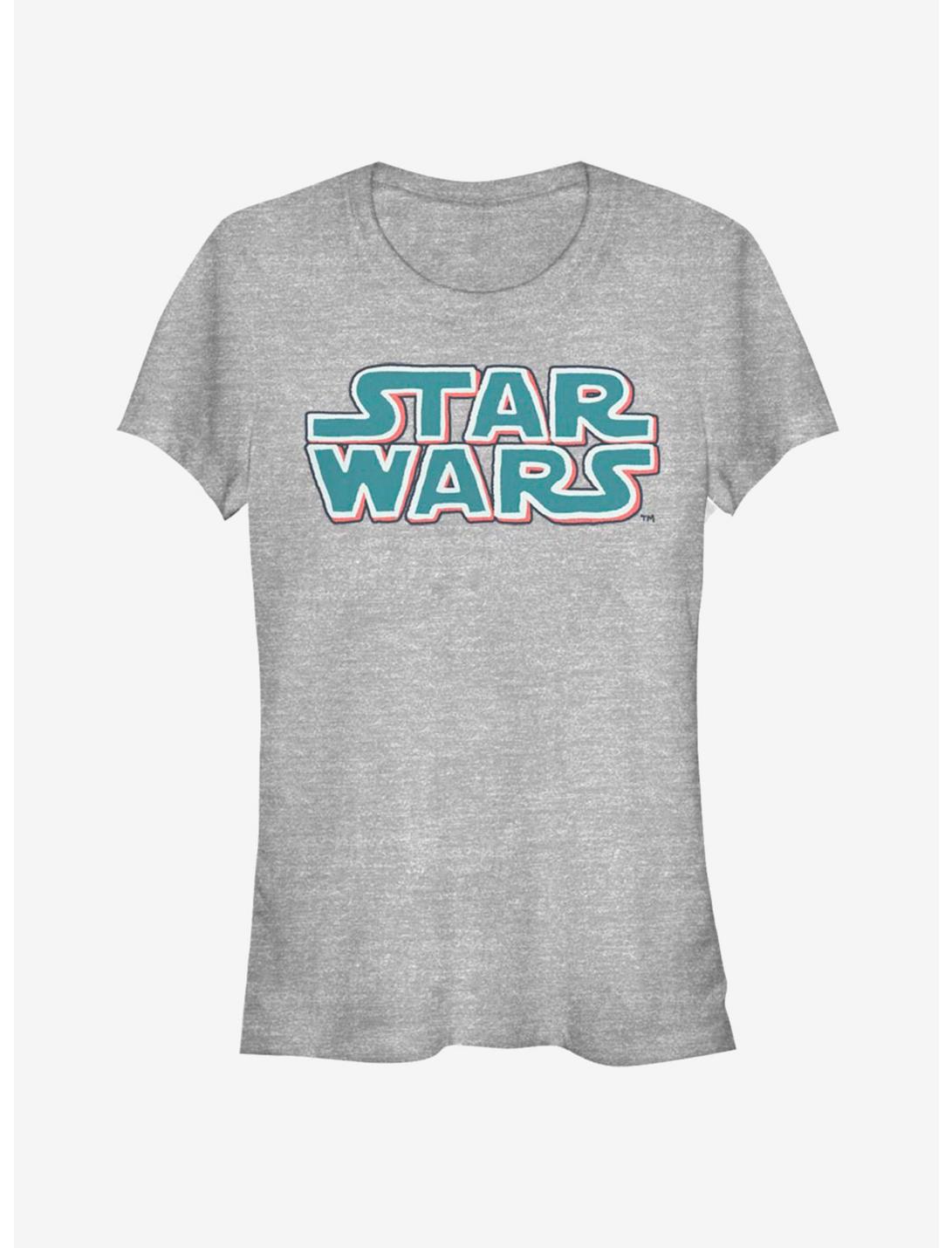 Star Wars Embroidery Logo Girls T-Shirt, ATH HTR, hi-res