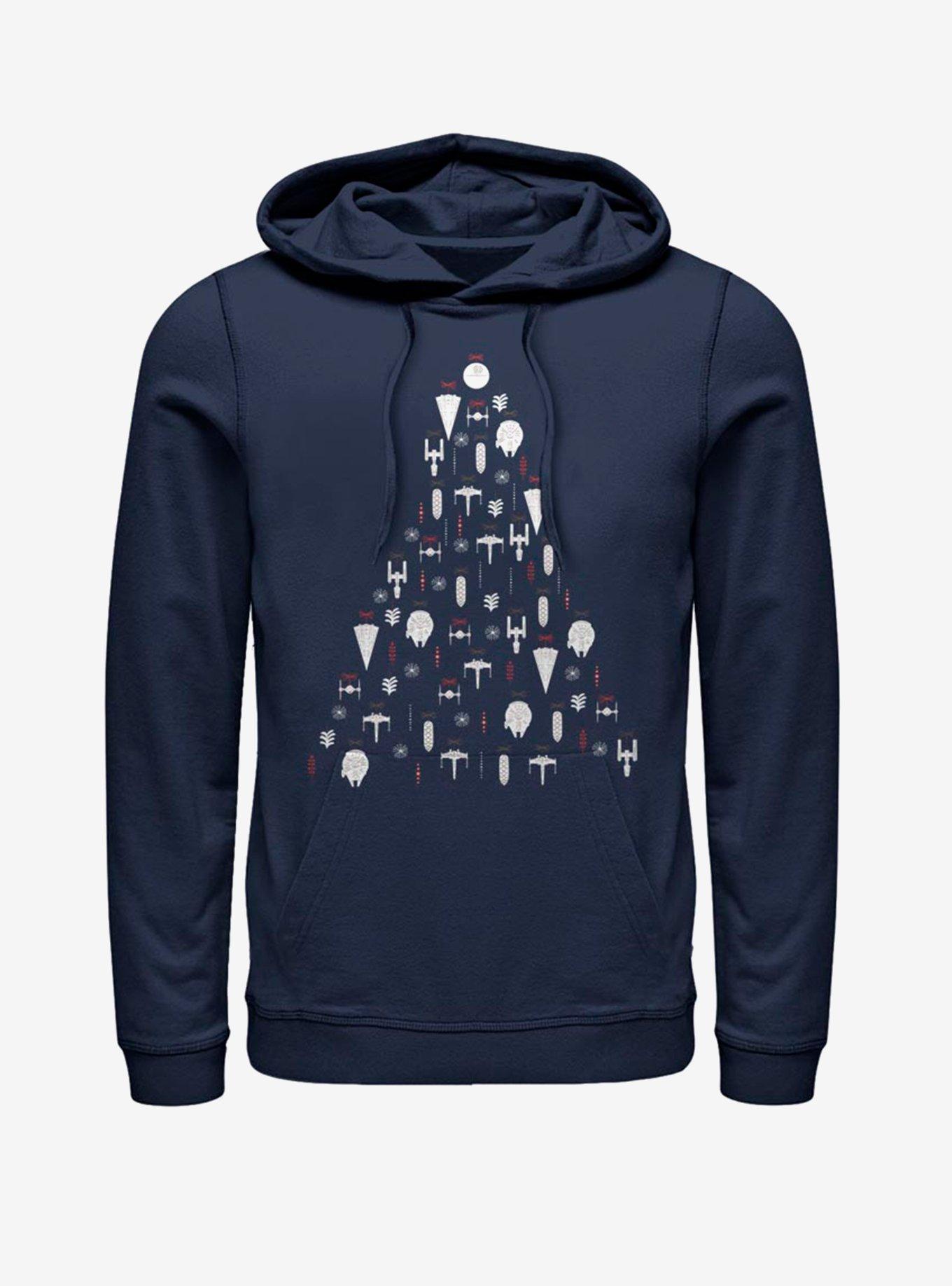 Star Wars Ornament Tree Hoodie, NAVY, hi-res