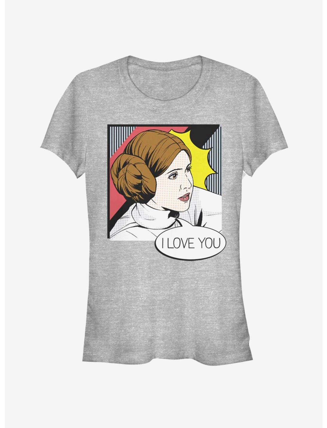 Star Wars Love You Comic Girls T-Shirt, ATH HTR, hi-res