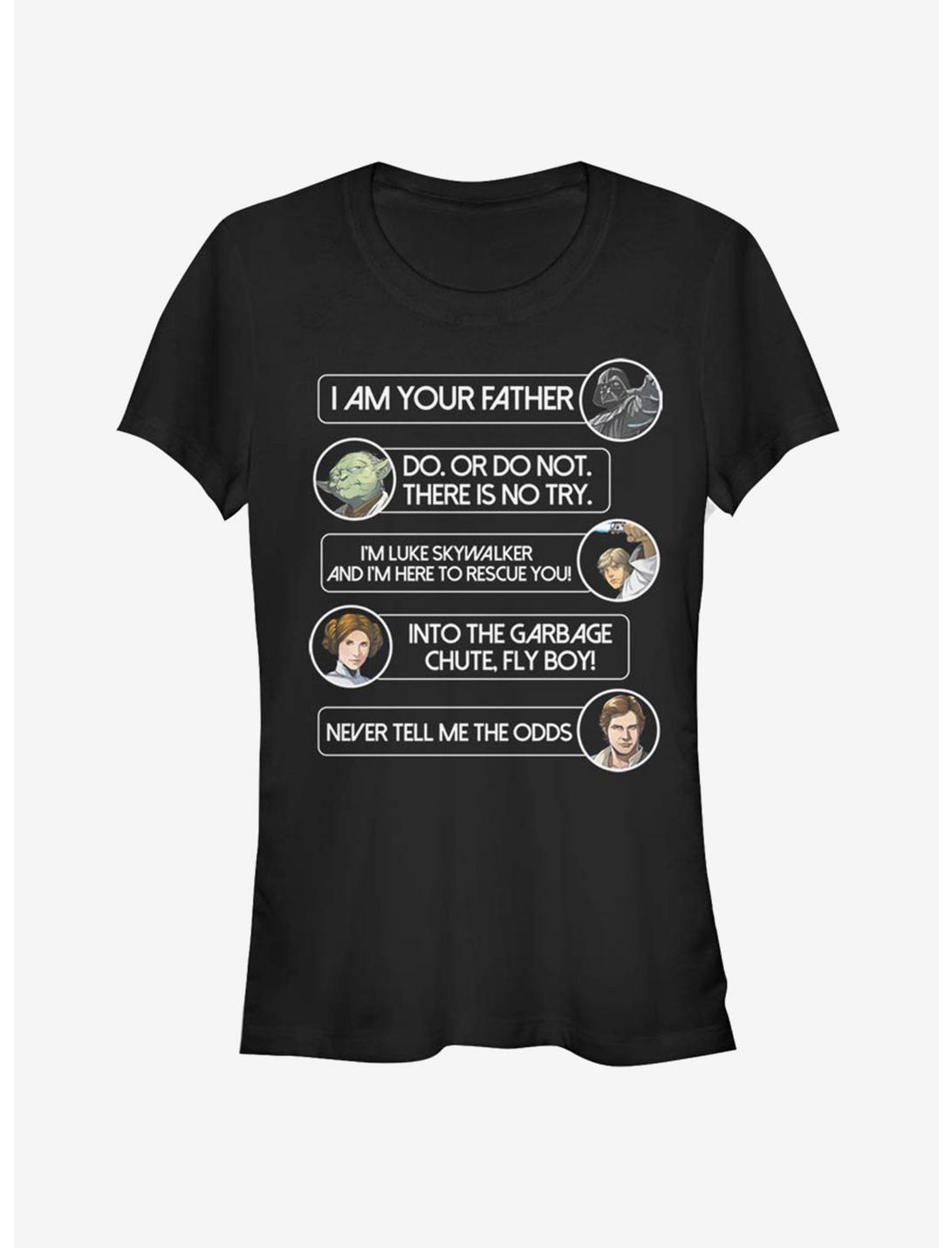 Star Wars Character Quotage Girls T-Shirt, BLACK, hi-res