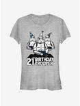 Star Wars Birthday Trooper Twenty One Girls T-Shirt, ATH HTR, hi-res