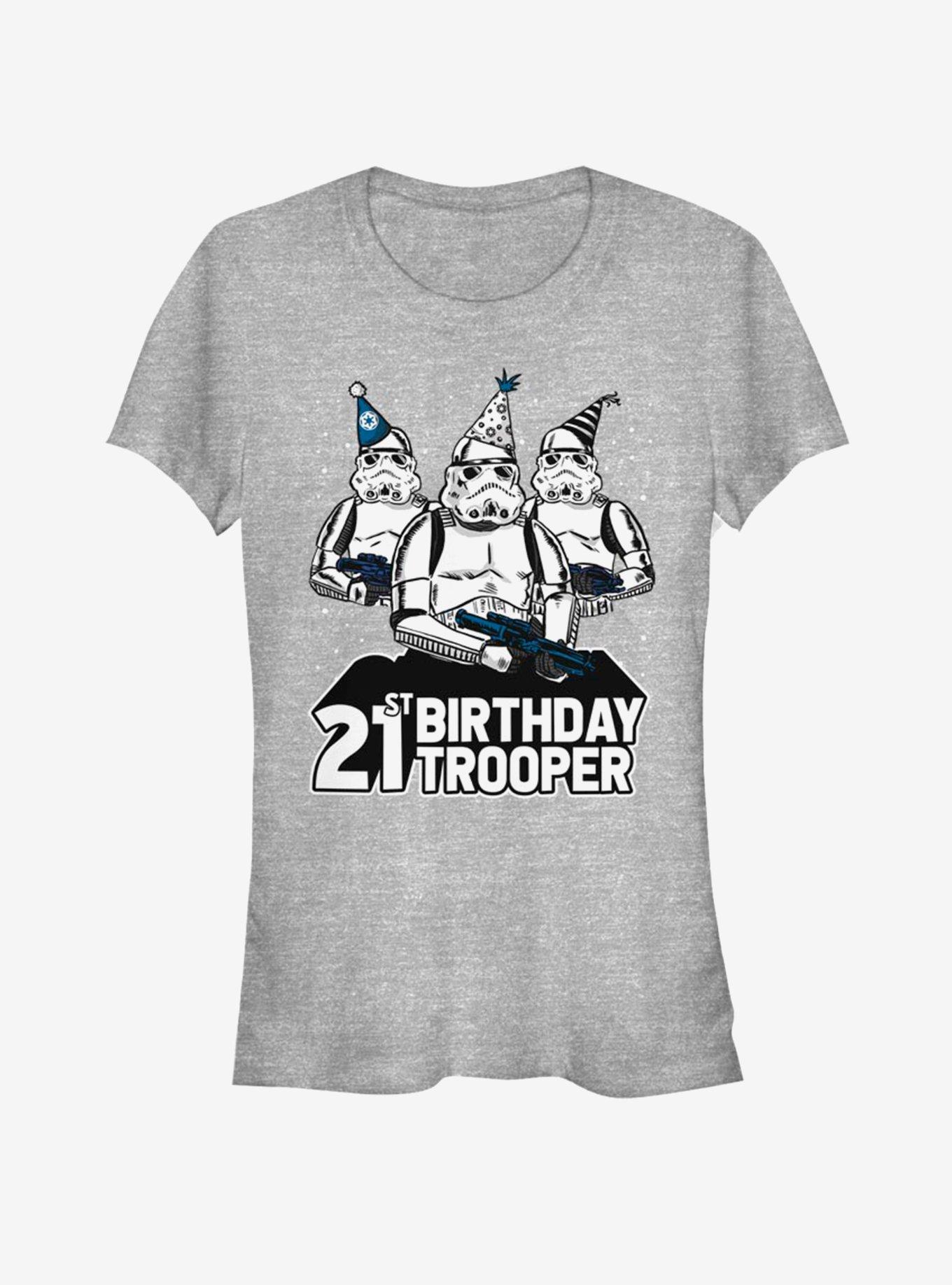 Star Wars Birthday Trooper Twenty One Girls T-Shirt, ATH HTR, hi-res