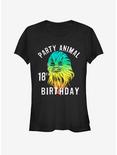 Star Wars Chewie Birthday Eighteen Girls T-Shirt, BLACK, hi-res