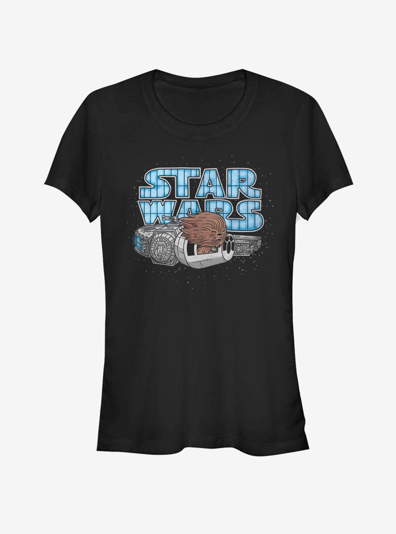 Star Wars Hair in the Wind Girls T-Shirt, BLACK, hi-res