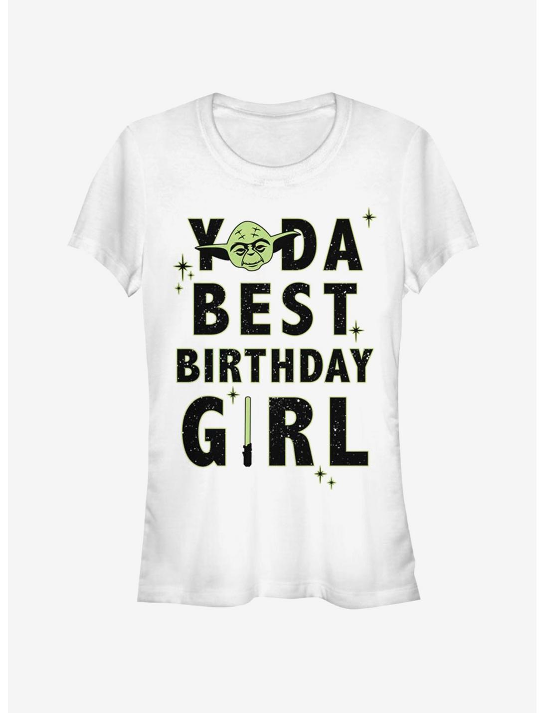 Star Wars Yoda Best Birthday Girl Girls T-Shirt, WHITE, hi-res