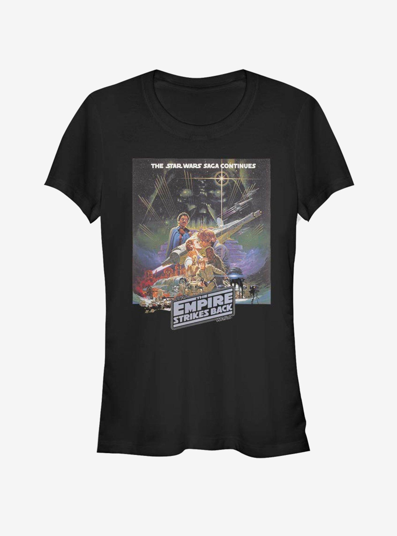 Star Wars Episode V The Empire Strikes Back Saga Continues Poster Girls T-Shirt, , hi-res