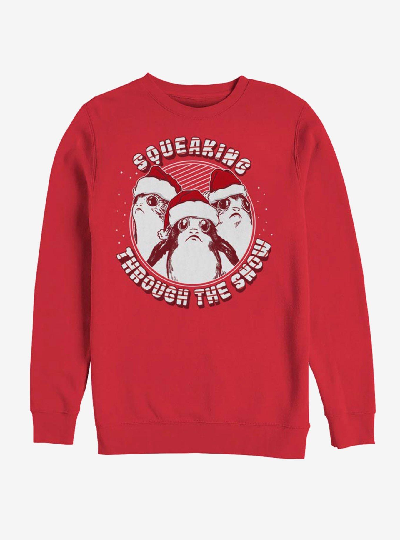 Star Wars Squeaking Through the Snow Sweatshirt, RED, hi-res