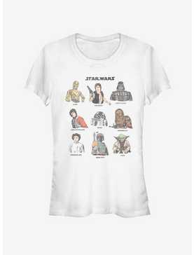 Star Wars Retro Character Cast Girls T-Shirt, , hi-res