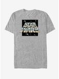 Star Wars Chrome logo T-Shirt, ATH HTR, hi-res