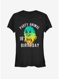 Star Wars Chewie Birthday Sixteen Girls T-Shirt, BLACK, hi-res