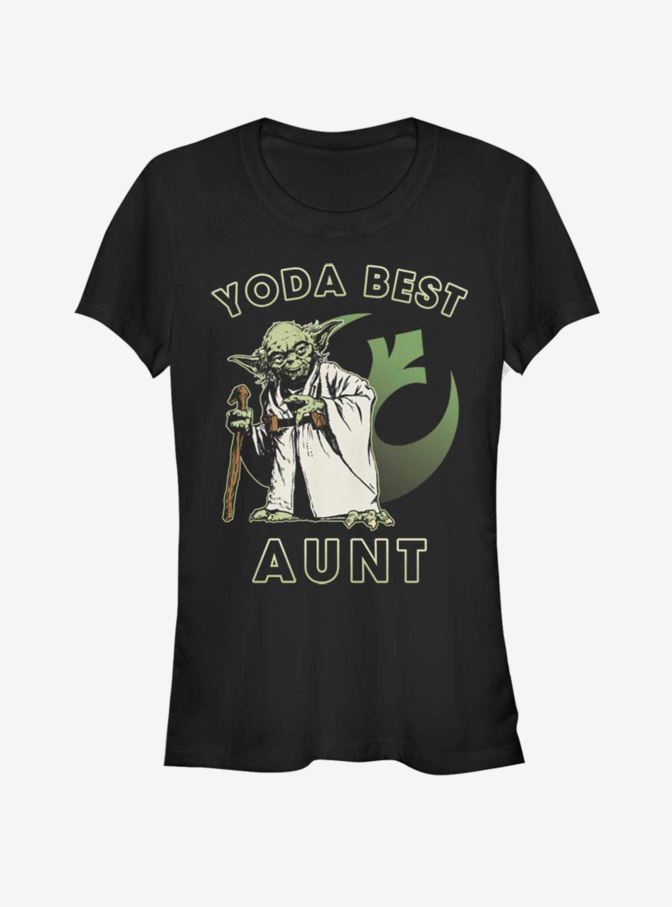 Star Wars Yoda Best Aunt Girls T-Shirt, BLACK, hi-res