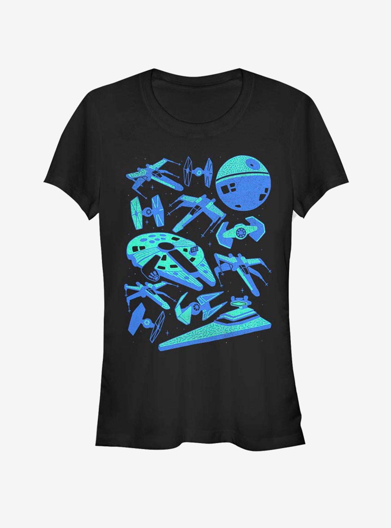 Star Wars Ships Girls T-Shirt, BLACK, hi-res