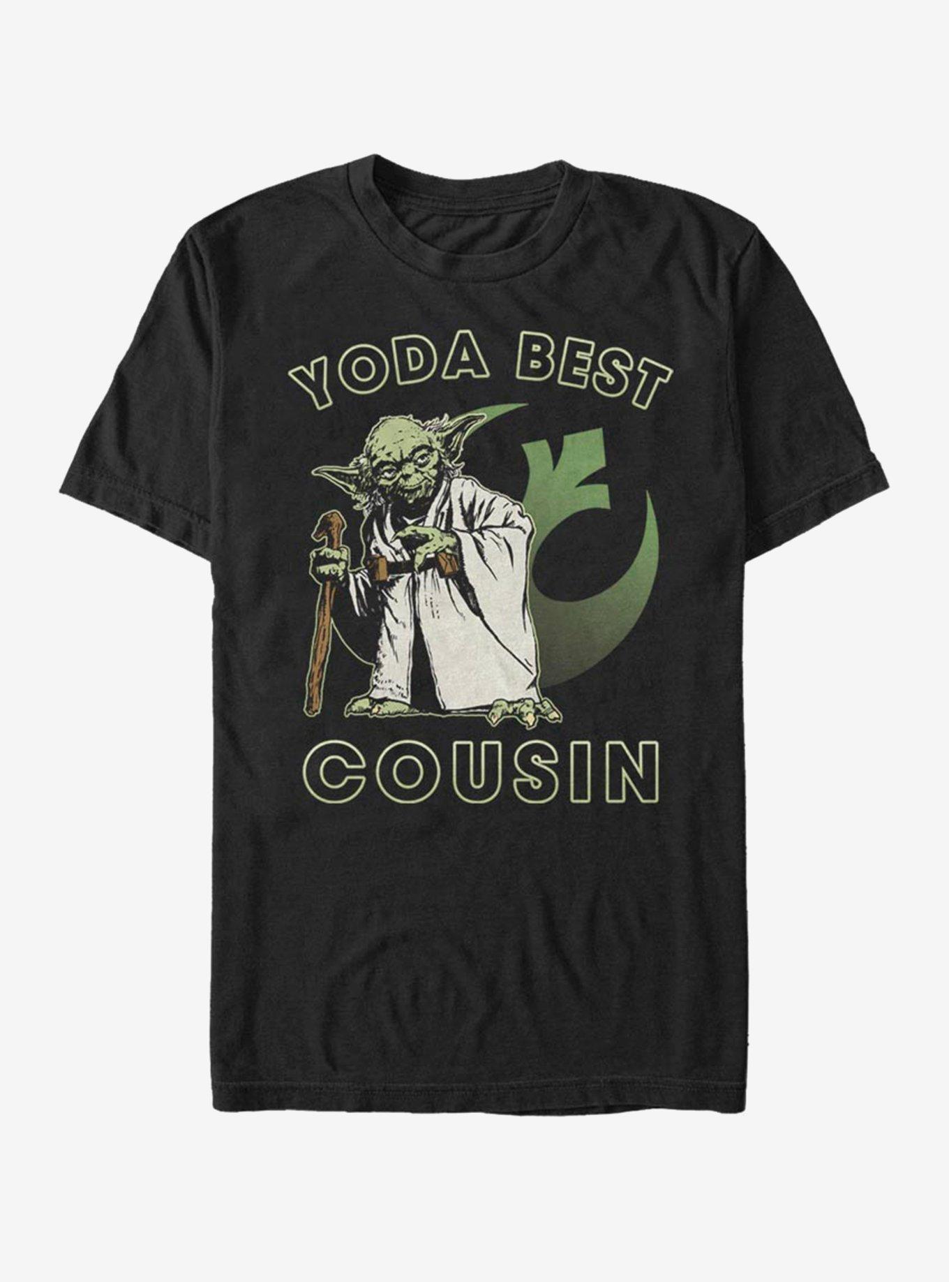 Star Wars Yoda Best Cousin T-Shirt, BLACK, hi-res