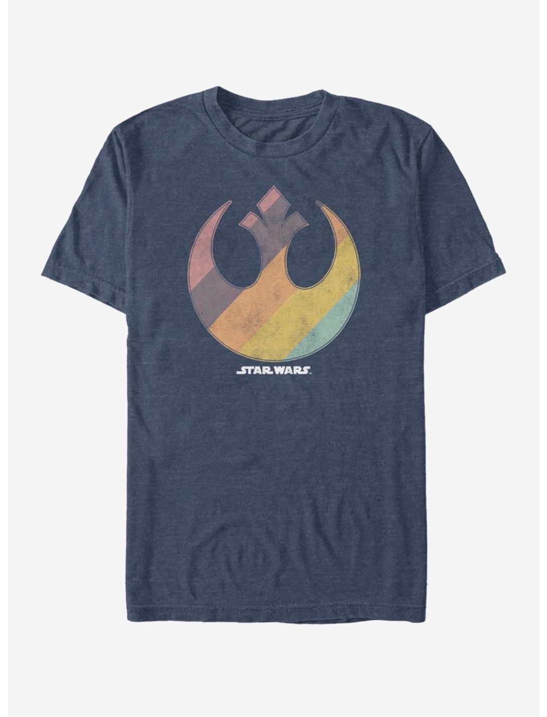 Star Wars Rainbow Rebel T-Shirt, NAVY HTR, hi-res