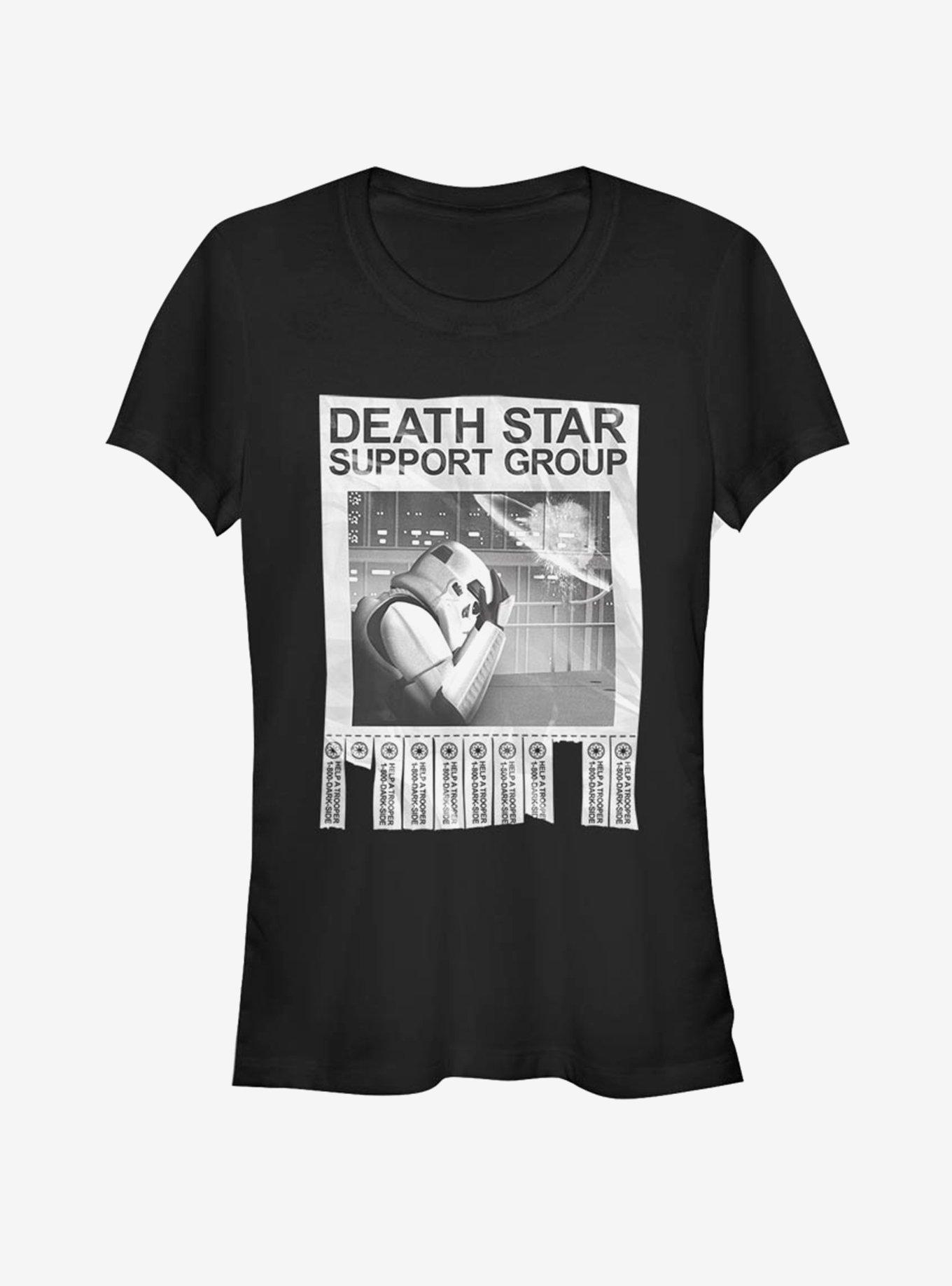 Star Wars Death Star Support Group Girls T-Shirt, BLACK, hi-res