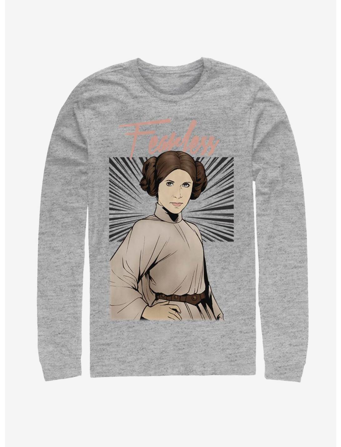 Star Wars Leia Fearless Long-Sleeve T-Shirt, ATH HTR, hi-res