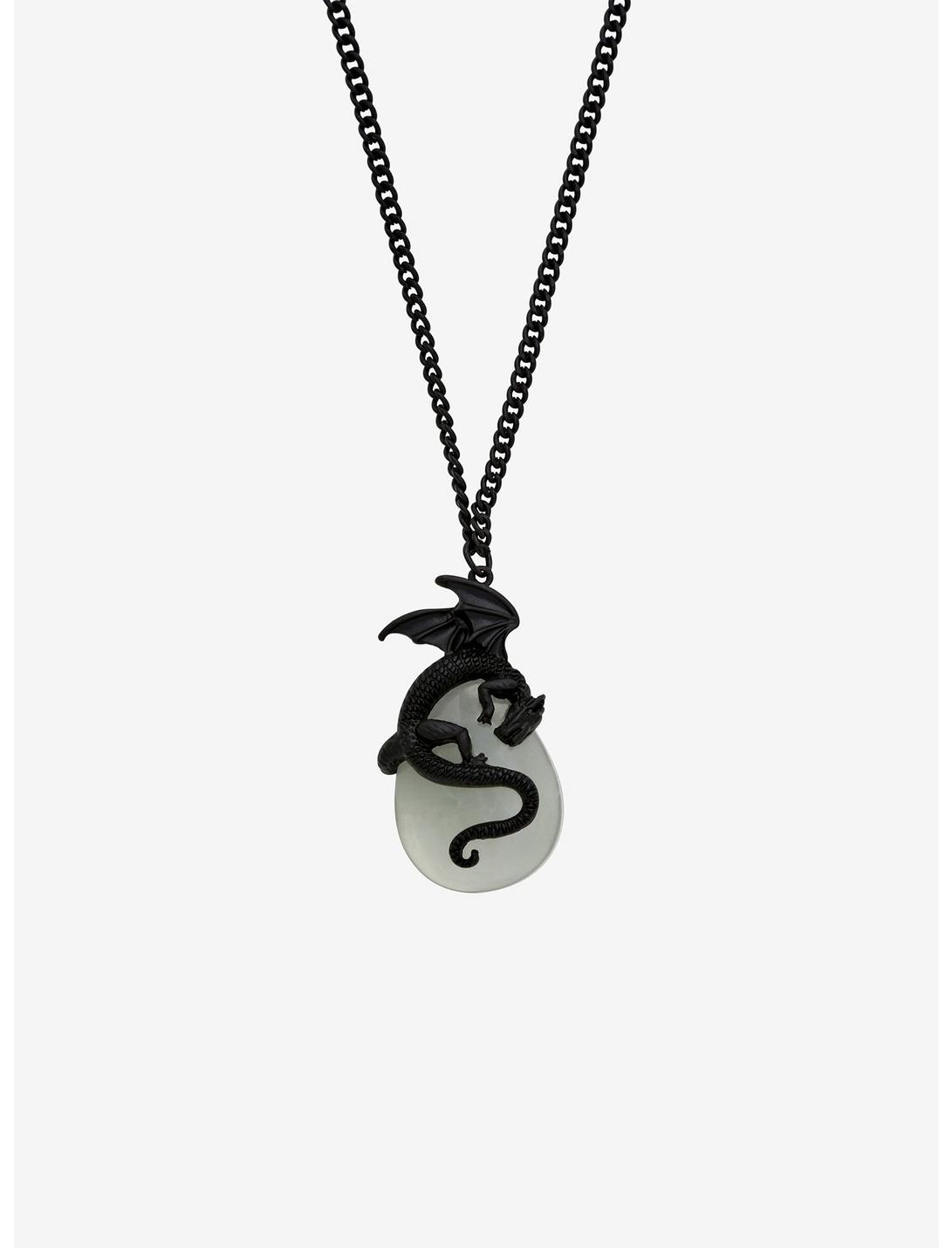 Black Dragon Stone Necklace, , hi-res