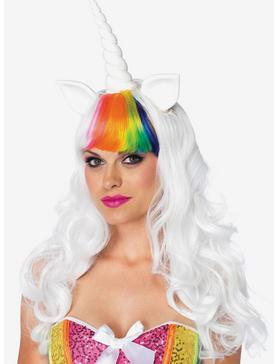 Unicorn Wig & Rainbow Tail, , hi-res