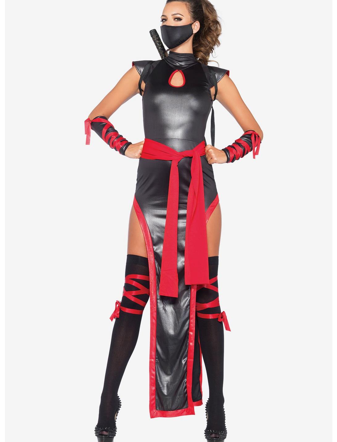 Shadow Ninja Costume, BLACK  RED, hi-res