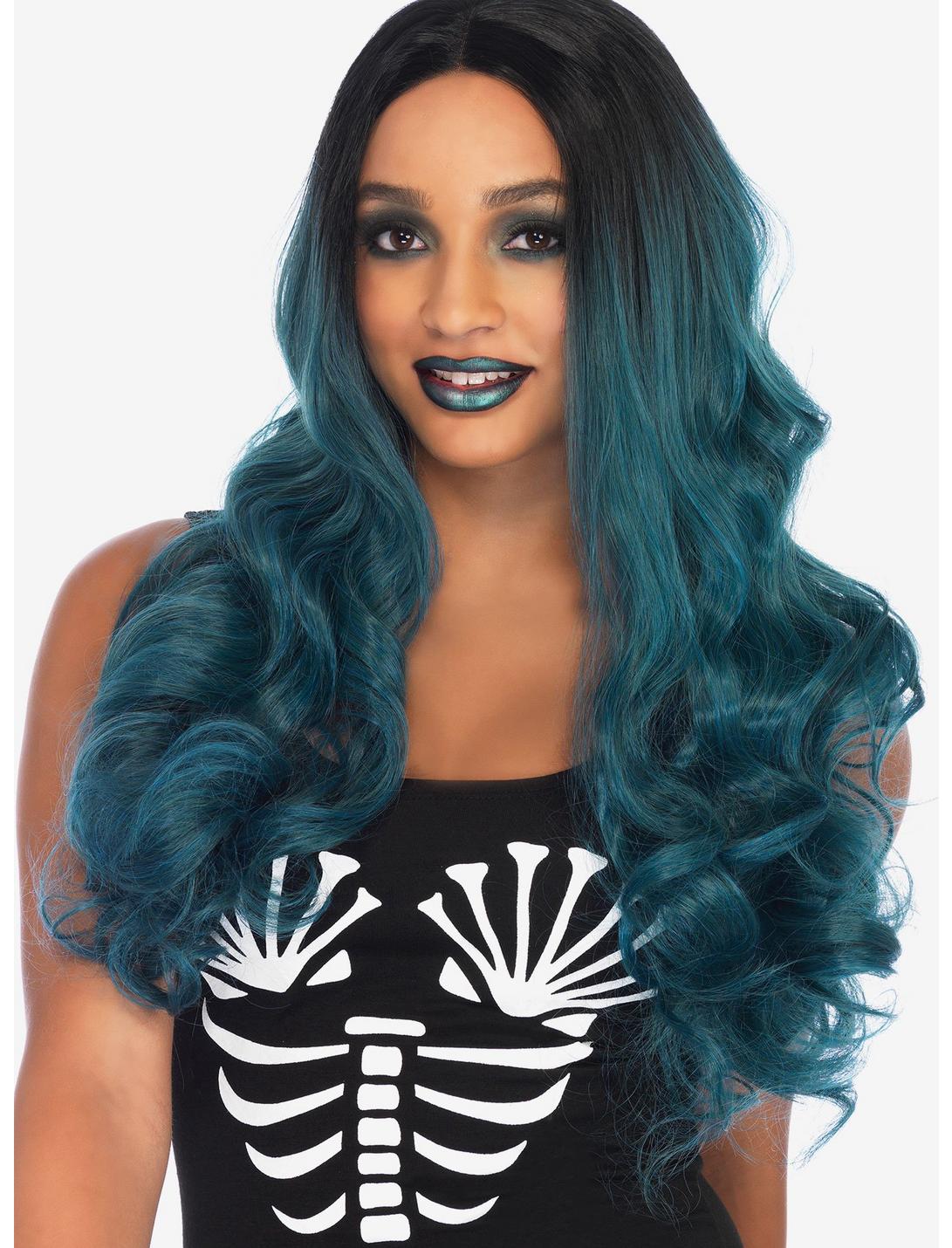 Blended Two-Tone Long Wavy Wig, , hi-res