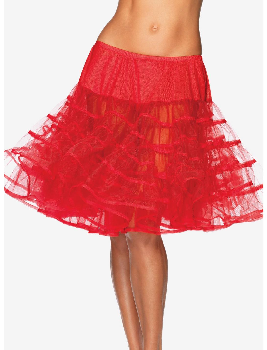 Red Knee Length Petticoat, , hi-res