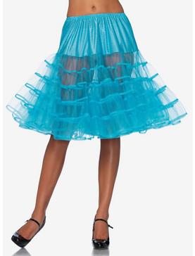 Turquoise Knee Length Petticoat, , hi-res