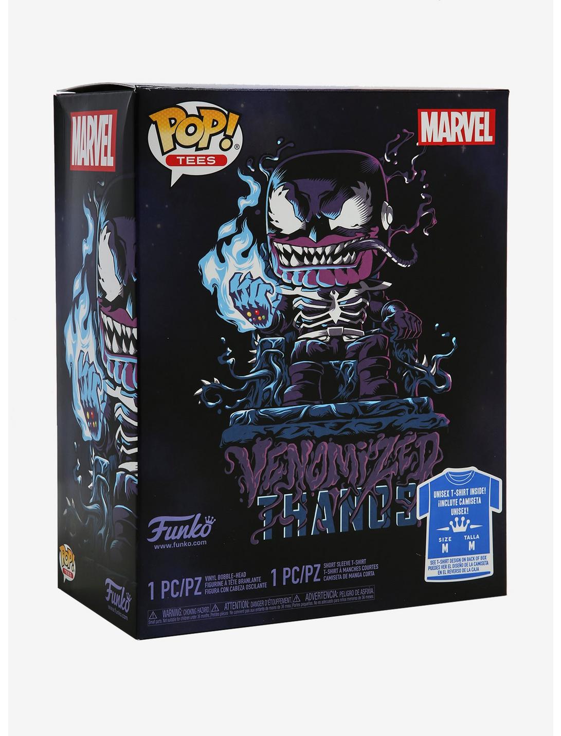 Funko Pop! Tees Marvel Venomized Thanos T-Shirt & Glow-in-the-Dark Vinyl Bobble-Head Box Set - BoxLunch Exclusive, MULTI, hi-res