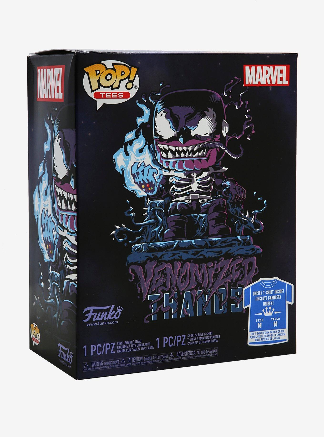 Funko Pop! Tees Marvel Venomized Thanos T-Shirt & Glow-in-the-Dark Vinyl Bobble-Head Box Set - BoxLunch Exclusive, MULTI, hi-res