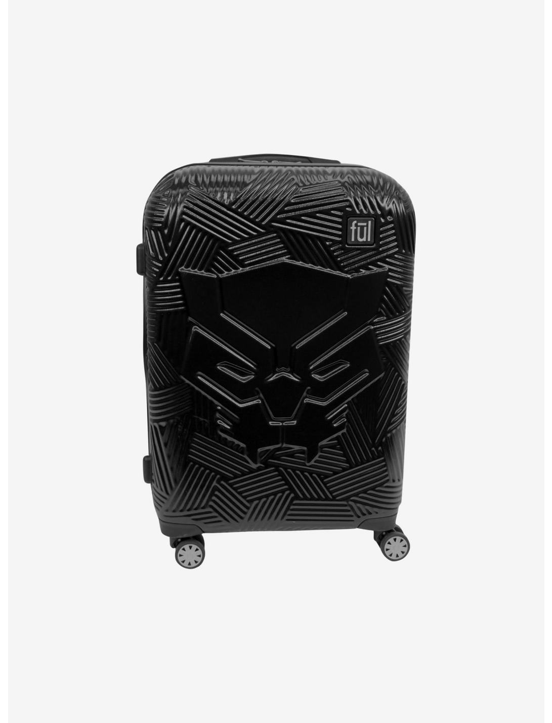 FUL Marvel Black Panther Icon Molded Hard Sided 25 Inch Rolling Luggage, , hi-res