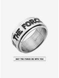 Star Wars "MAY THE FORCE BE WITH YOU" Spinner Ring, SILVER, hi-res
