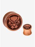Marvel Black Panther Double Flare Sawo Wood Plugs, BROWN, hi-res