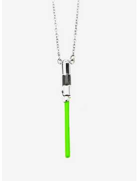 Star Wars Yoda Lightsaber Stainless Steel Necklace, , hi-res