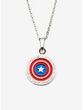 Marvel Stainless Steel Captain America Shield Pendant, , hi-res