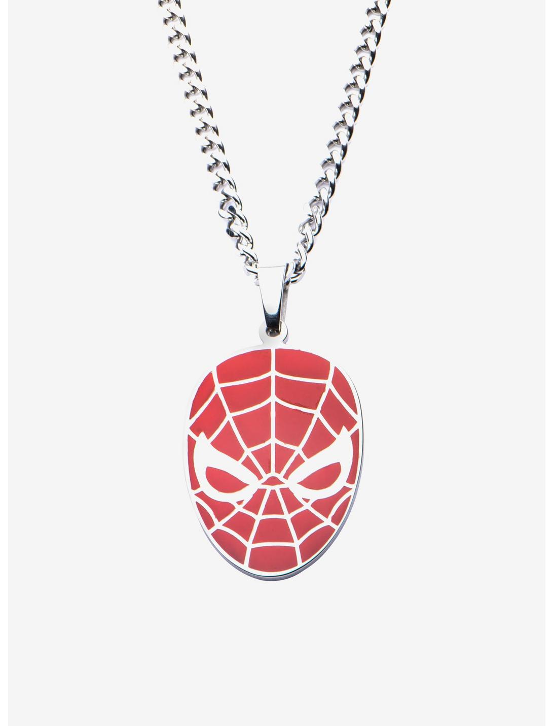 Marvel Stainless Steel Red Spider-Man Pendant, , hi-res
