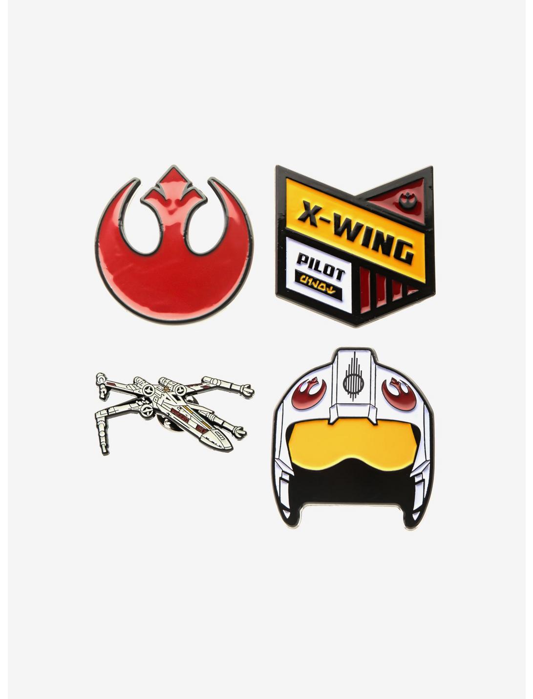 Star Wars Rebel Alliance Symbol and X-Wing Fighter Pin Set, , hi-res