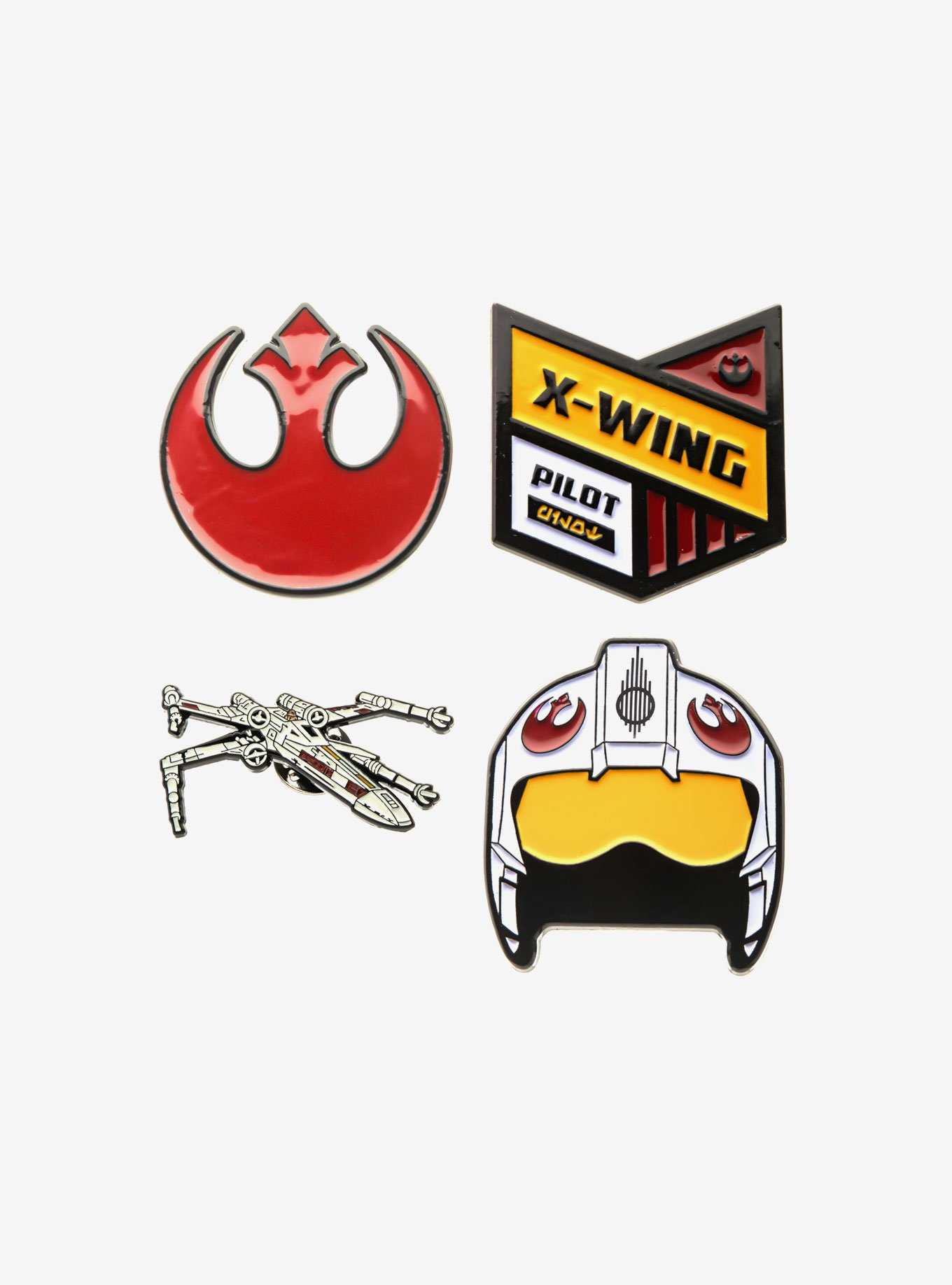 Star Wars Rebel Alliance Symbol and X-Wing Fighter Pin Set, , hi-res