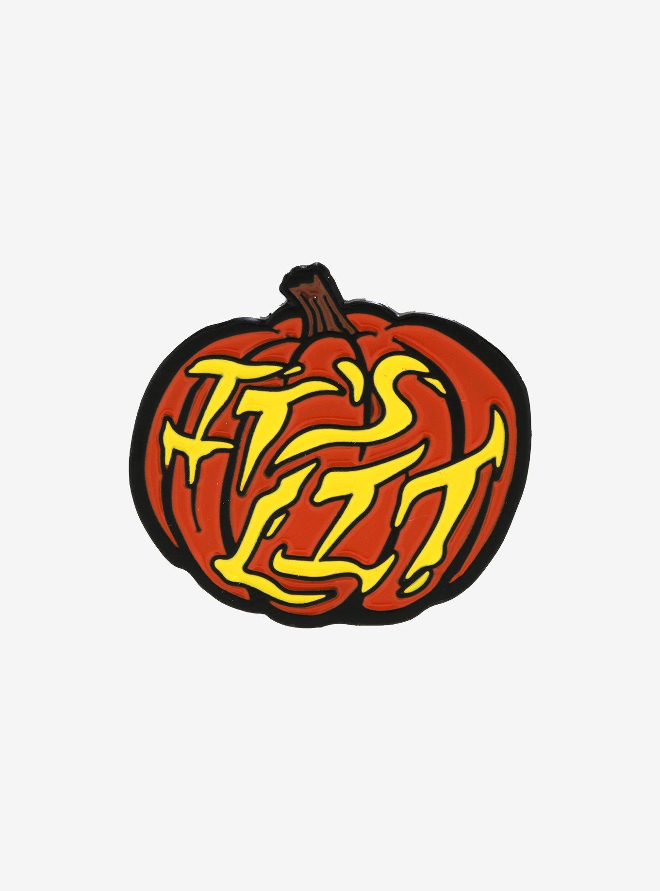 Pumpkin It's Lit Enamel Pin, , hi-res