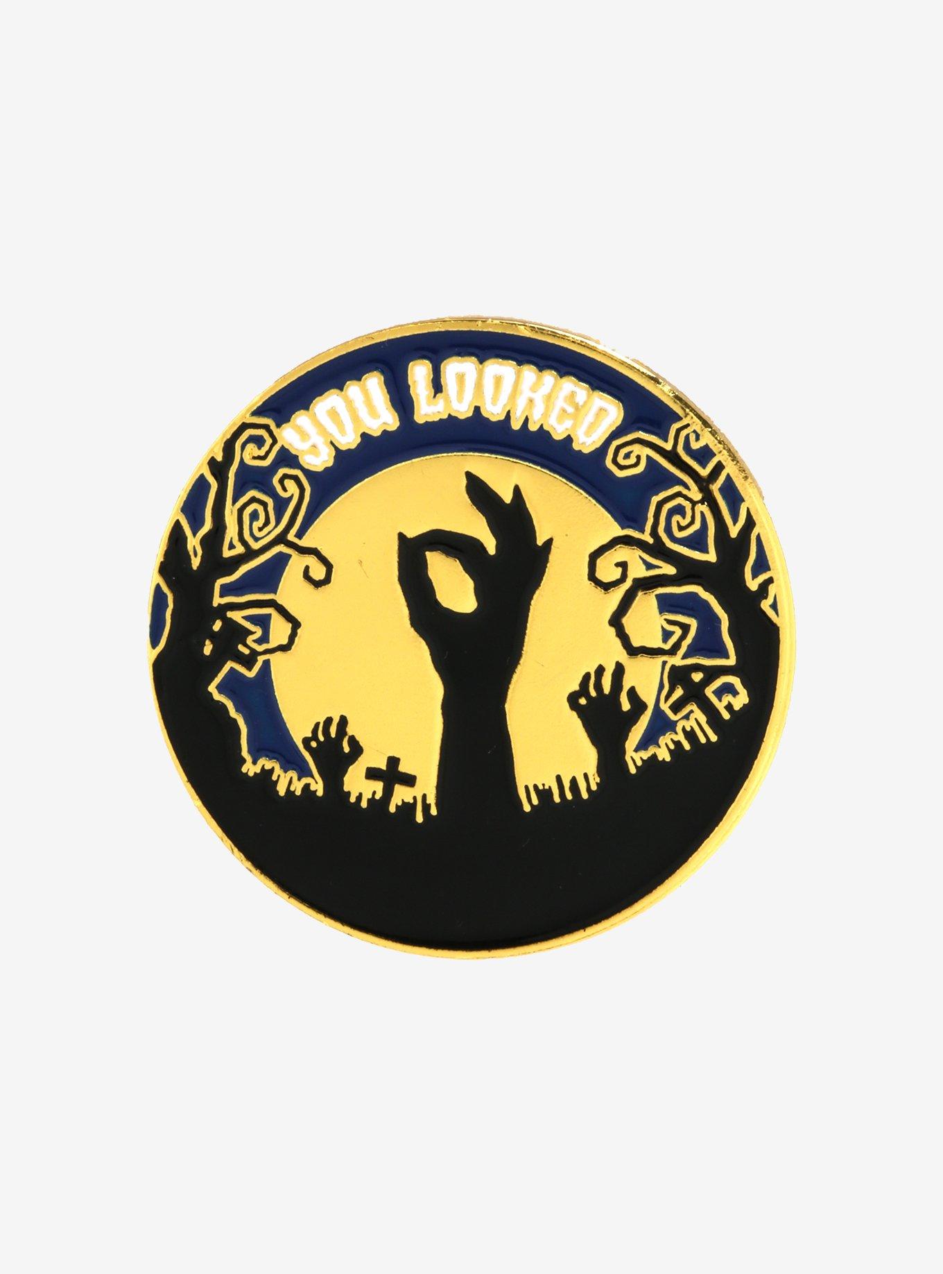 You Looked Zombie Hand Enamel Pin, , hi-res