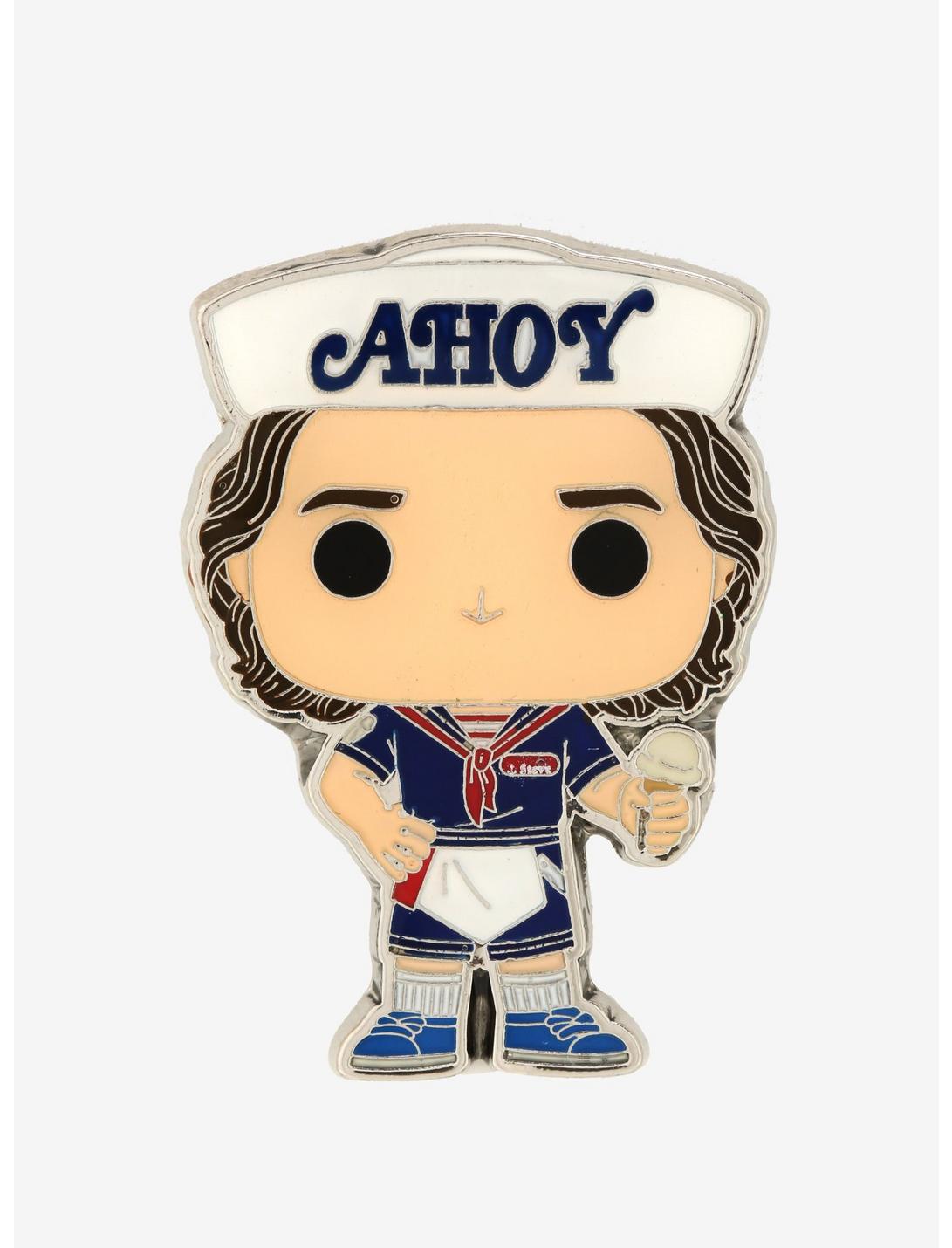 Plus Size Funko Pop! Stranger Things Scoops Ahoy Steve Enamel Pin - BoxLunch Exclusive, , hi-res