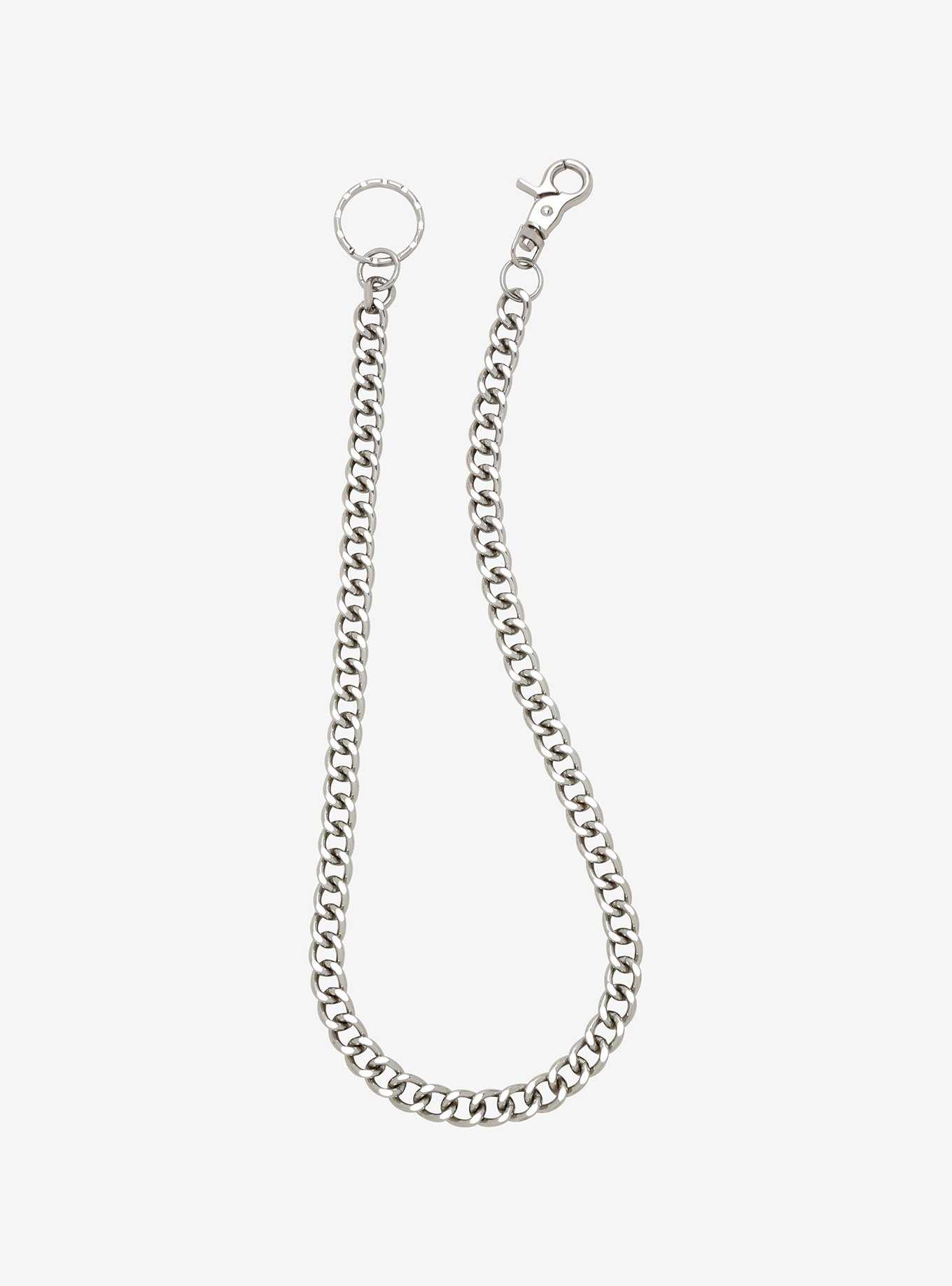 Silver 24 Inch Basic Wallet Chain, , hi-res