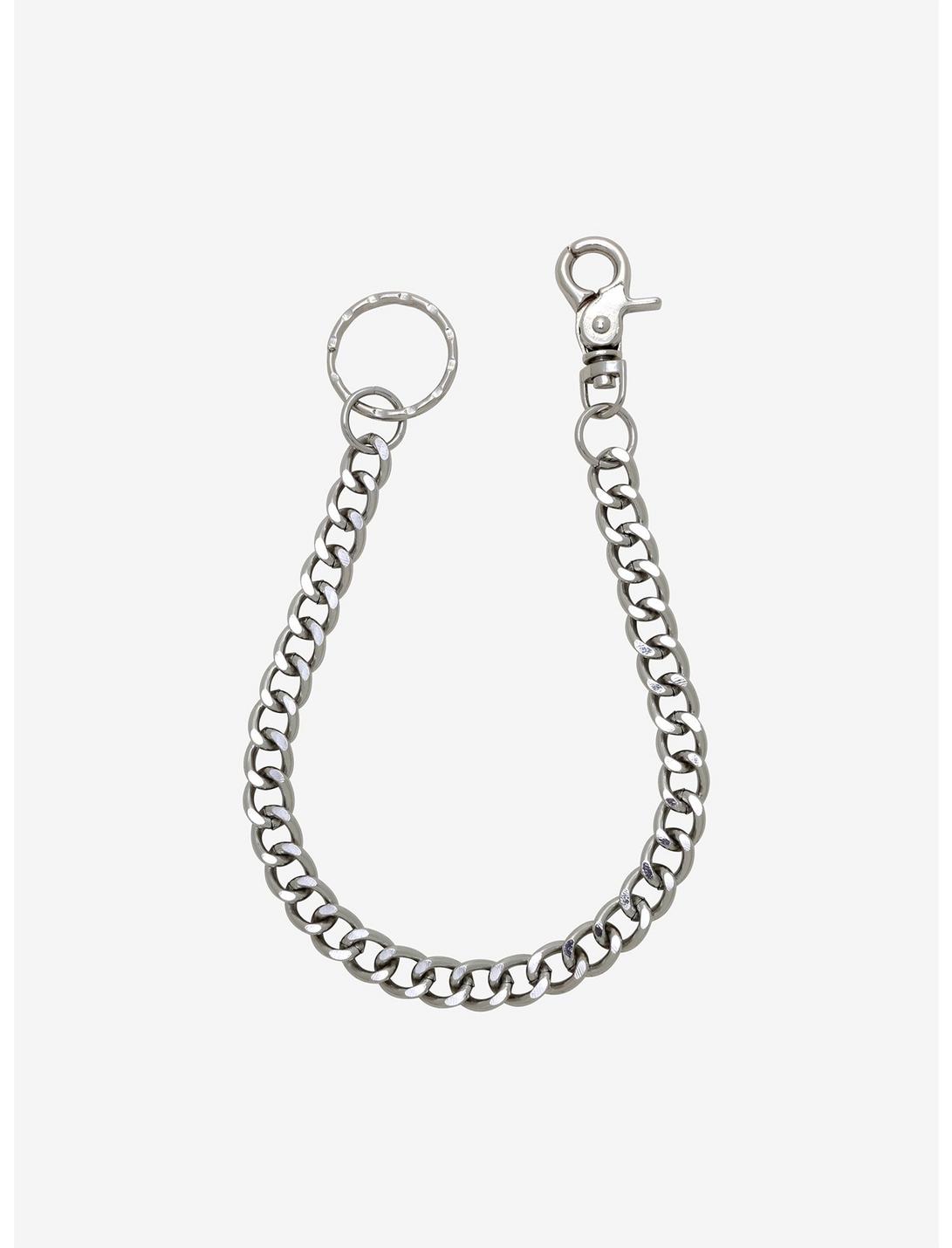 Silver 12 Inch Basic Wallet Chain, , hi-res