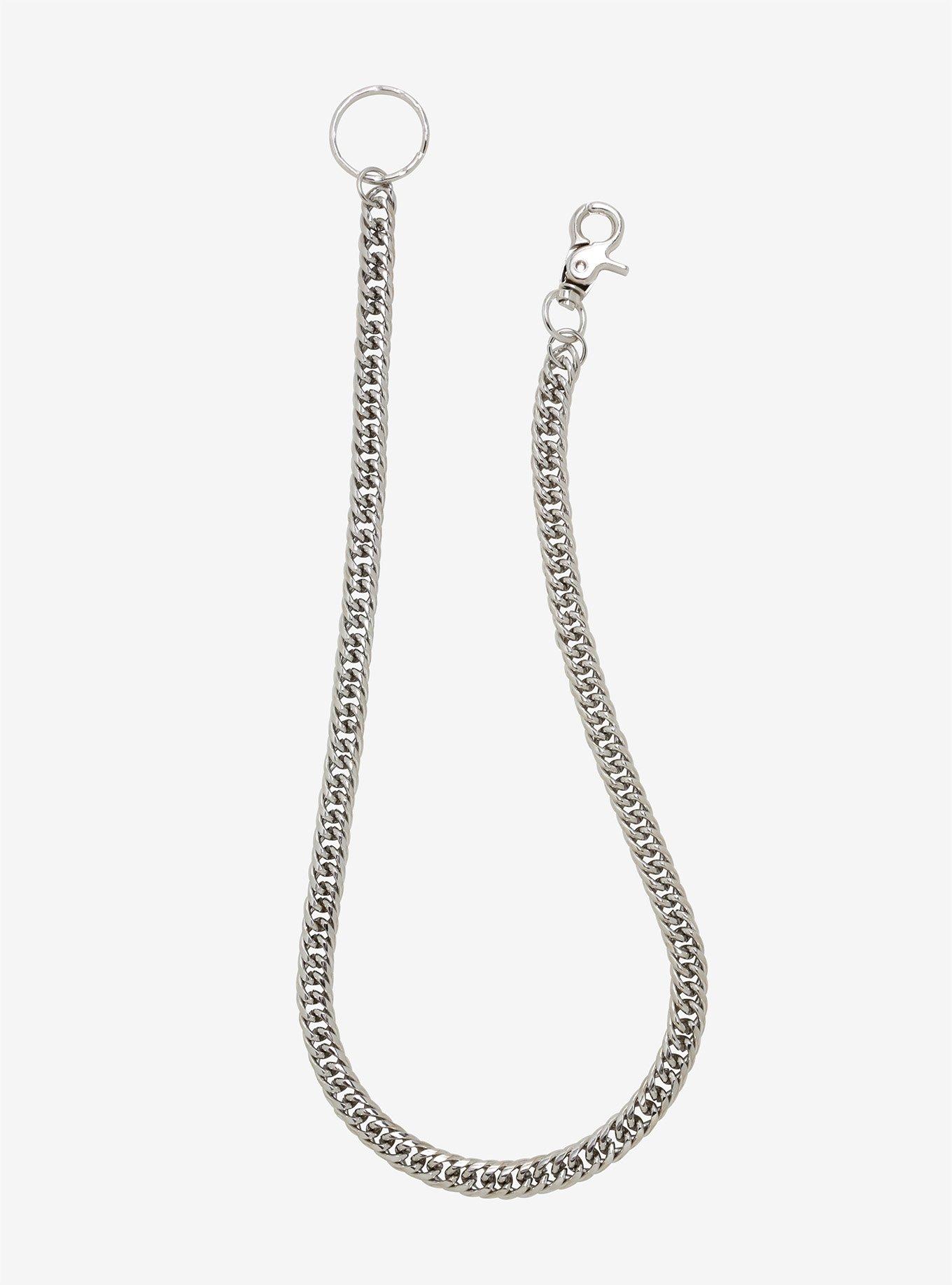 Silver Double Curb 24 Inch Wallet Chain | Hot Topic