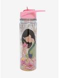 Disney Mulan Magnolia Blossom Glitter Water Bottle, , hi-res
